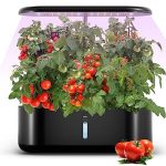 Hydroponics Growing System, Indoor Garden with LED Grow Light, Simulated Day-Night Cycle, Plant Germination Kit (No Seed) with Pump System, Adjustable Height Up to 18.9″