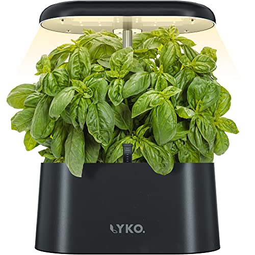 Hydroponics Growing System, LYKO 5 Pods Indoor Herb Garden with 70 LEDs Full-Spectrum Plant Grow Light, Hydroponic Herb Garden Black,Gifts for Father or Mom