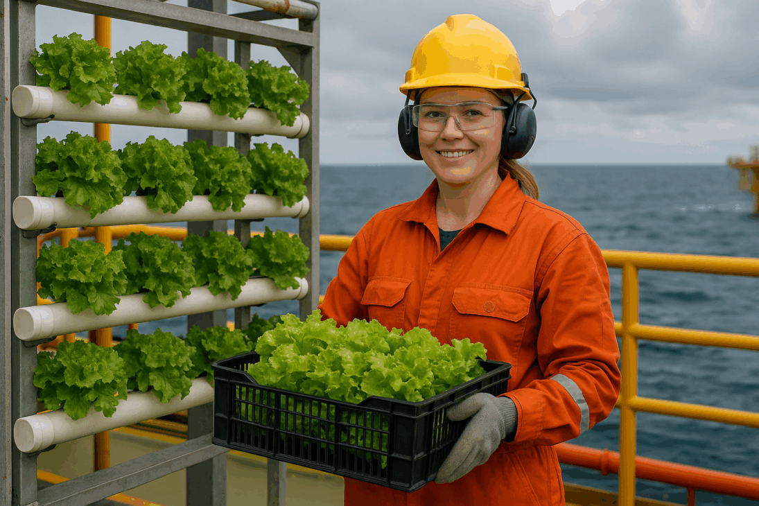 Sea, work and spices: how hydroponic gardens are changing offshore hospitality
