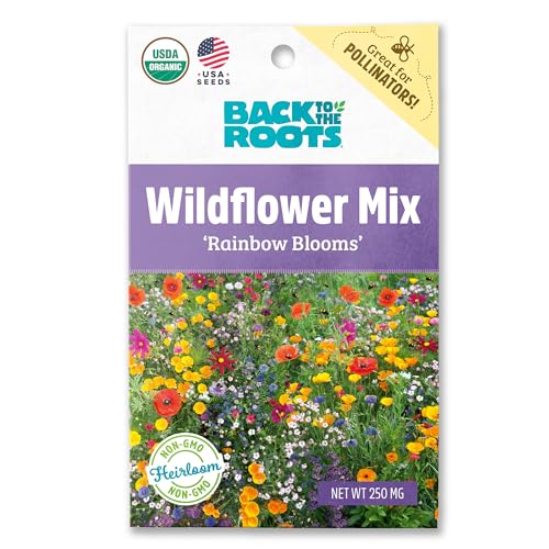 Back to the Roots 100% Organic Seed Packet – Wildflower ‘Rainbow Blooms’ Mix