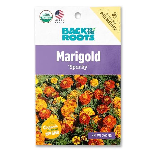 Back to the Roots 100% Organic Seed Packet – Marigold ‘Sparky’ 250mg
