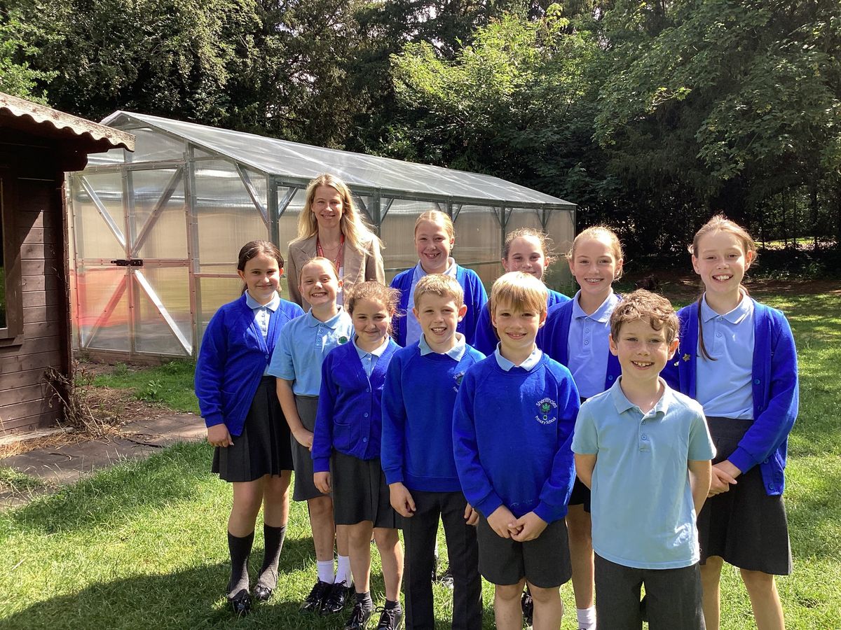Bradford Estates funds greenhouse to extend outdoor learning at Sheriffhales Primary School