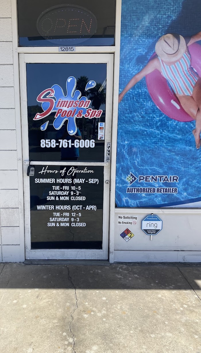 Simpson Pool Supply STORE LOCATION