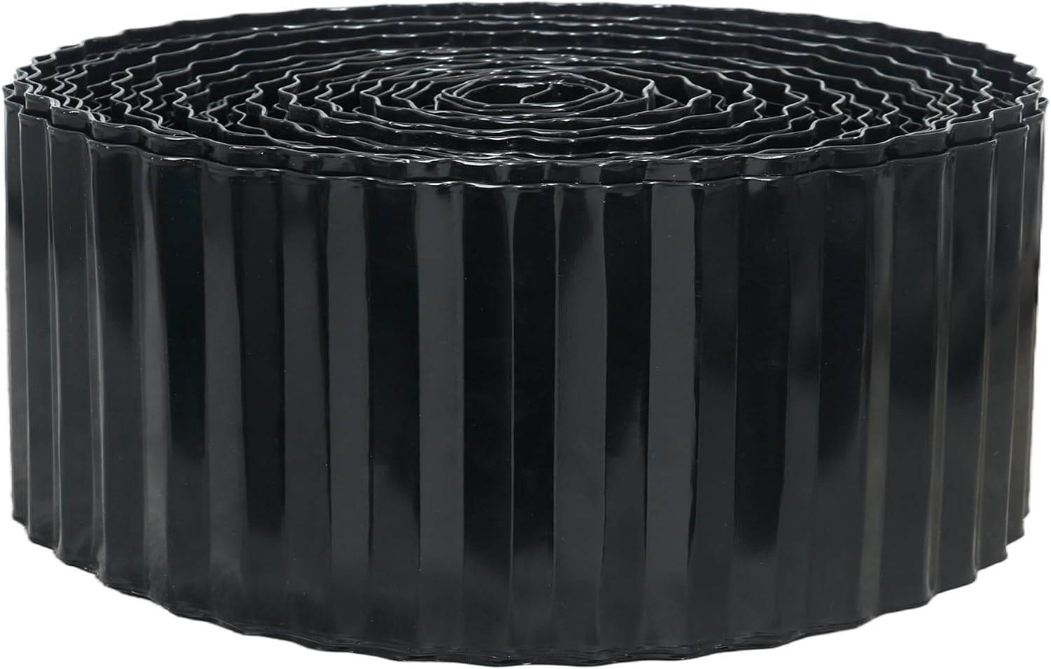 Quibbay Corrugated Metal Garden Edging, 4″×100Ft Landscape Edging Border for Lawn, Flower Bed and Garden, Flexible Lawn Edging for DIY Tree Surrounds Borders and Landscaping, Black