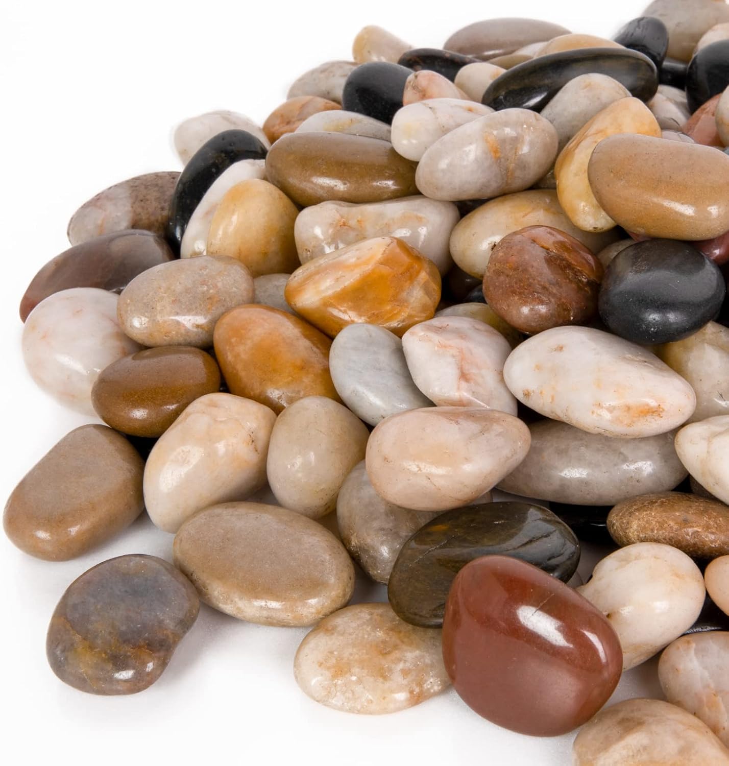 GASPRO 30-lb Natural River Rocks for Landscaping, Decorative Rocks for Potted Plants and Aquariums, Polished River Stones for Indoor & Outdoor Decor, 1 to 1 3/4 Inches