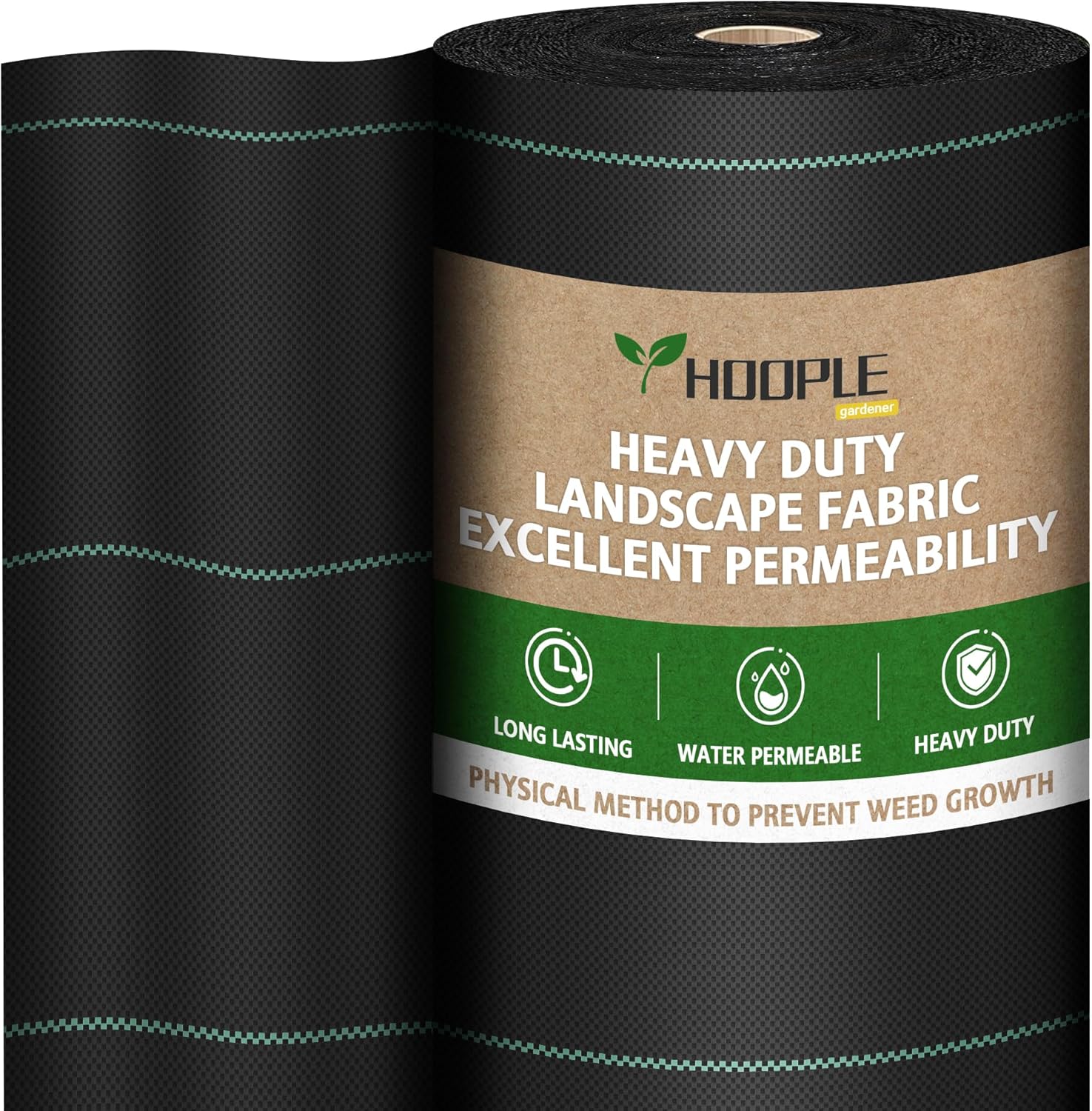 3FT x300FT Heavy Duty Weed Barrier Fabric – Woven Polypropylene Weed Control Ground Cloth for Landscaping | Superior Permeability, Tear-Resistant Landscape Fabric for Driveway, Gardens, Commercial Use